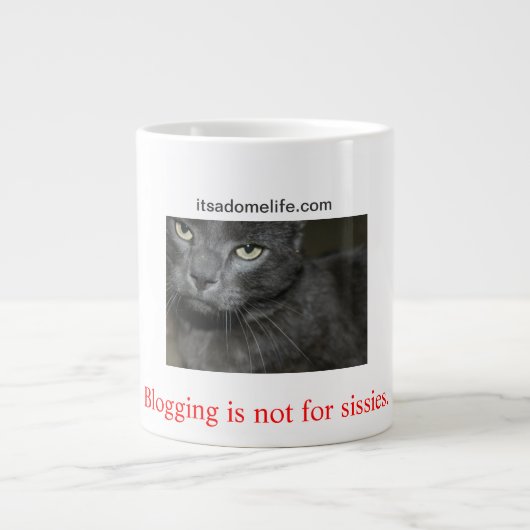 Tasse Géante Blogging n'est pas pour le chat de poules (Devant)