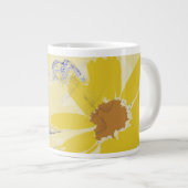 Tasse Géante Bonjour, Superbe Fleur Jaune Abstraite (Devant droit)