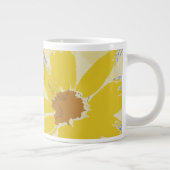 Tasse Géante Bonjour, Superbe Fleur Jaune Abstraite (Droite)