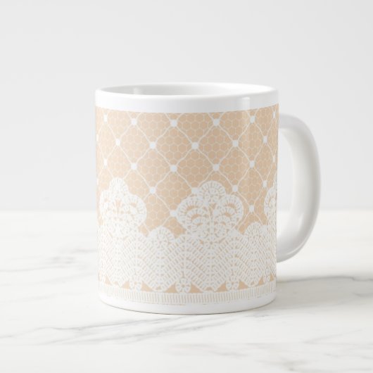 Tasse Géante Bordure de dentelle (Devant droit)