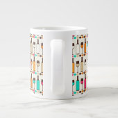 Tasse Géante Bouteilles et verres rétro (Dos)