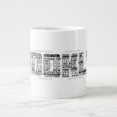 Tasse Géante Brooklyn NY Design de typographie (Devant)