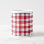 Tasse Géante Buffalo plaid rouge et blanc (Devant)