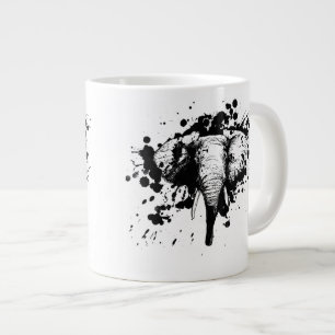 Tasse Géante Bull Elephant en noir Splash Choisissez votre Arri