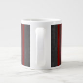 Tasse Géante Burgundy Red Carbon Fibres Stripes (Dos)