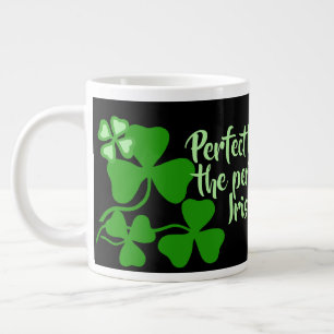 Tasse Géante Café irlandais/coup parfait 15 Irlande trèfle/noir
