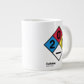 Tasse Géante Caféine - Étiquette de sécurité de la NFPA (Devant droit)