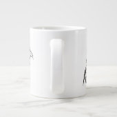 Tasse Géante Calmar géant en colère en noir (Dos)