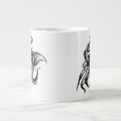 Tasse Géante Calmar géant en colère en noir (Devant)
