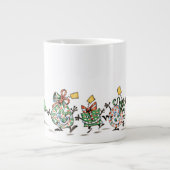 Tasse Géante Caricature mignonne Danser Présentations de Noël e (Devant)