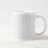 Tasse Géante Carré blanc géométrique (Droite)