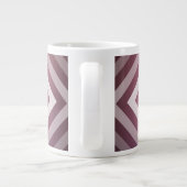 Tasse Géante Carrés modernes de la Gradation rose et blanc (Dos)
