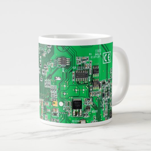 Tasse Géante Carte circuit imprimé circuit vert PCB (Devant droit)