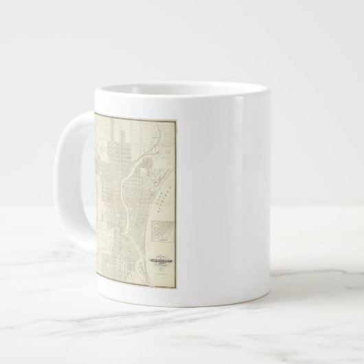Tasse Géante Carte de Milwaukee (Devant gauche)