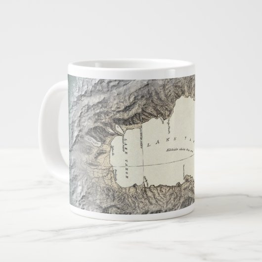 Tasse Géante Carte du lac Tahoe (Devant gauche)