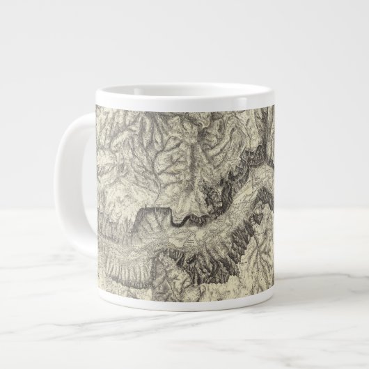 Tasse Géante Carte topographique de la vallée de Yosemite (Devant gauche)