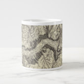 Tasse Géante Carte topographique de la vallée de Yosemite (Devant)