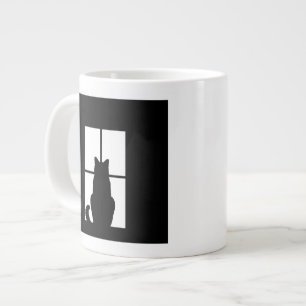 Tasse Géante Cat noir de fenêtre Cliquez pour Customiser une dé