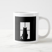Tasse Géante Cat noir de fenêtre Cliquez pour Customiser une dé (Droite)