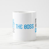 Tasse Géante C'est à propos de café La citation drôle du patron (Devant)