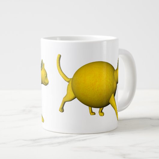 Tasse Géante Chat au citron doux (Devant droit)