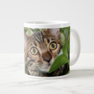 TASSE GÉANTE CHATON DU BENGALE DANS LE POTHOS
