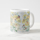 Tasse Géante Cherubs, papillons et fleurs en jaune (Devant droit)