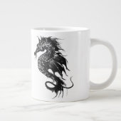 Tasse Géante Cheval marin en colère en noir (Droite)