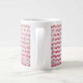 Tasse Géante ChevronDalmatien rose et blanc (Dos)