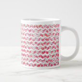 Tasse Géante ChevronDalmatien rose et blanc (Droite)
