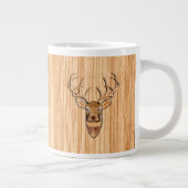 Tasse Géante Chic Queue blanche Cerf Buck Tête Lumière Grain de (Droite)