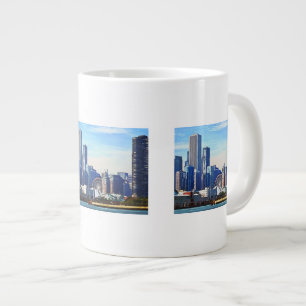Tasse Géante Chicago IL - Chicago Skyline et Navy Pier
