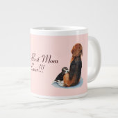 Tasse Géante Chien mignon beagle qui bouge maman chien (Devant droit)