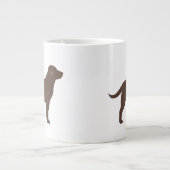 Tasse Géante Chocolat Labrador Retriever Chien Silhouettes (Devant)