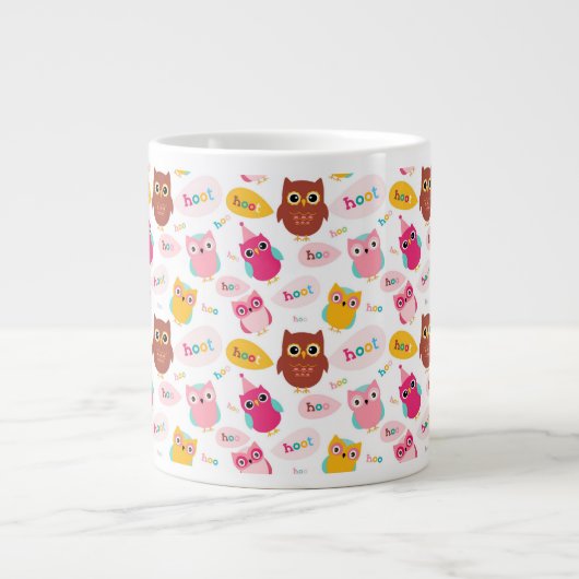 Tasse Géante Chouette Saint-Valentin (Devant)