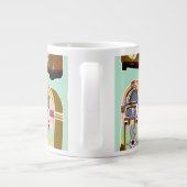 Tasse Géante Cinties Jukebox Retro Mint Fun Art Motif (Dos)