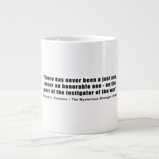 Tasse Géante Citation de Samuel L. Clemens (Devant)