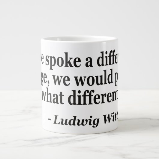 Tasse Géante Citation différente du monde de langue différente (Devant)