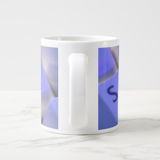 Tasse Géante Clavier de l'ordinateur Lumière bleue (Dos)