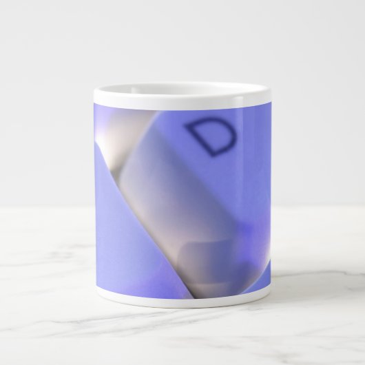 Tasse Géante Clavier de l'ordinateur Lumière bleue (Devant)