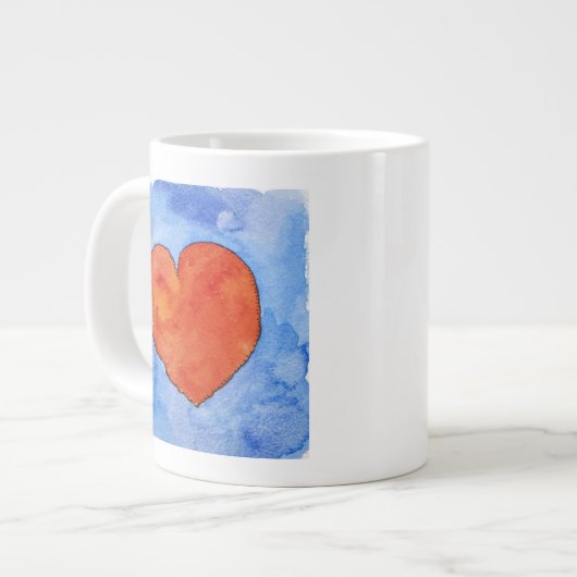 Tasse Géante Coeur rouge sur le bleu 2011 (Devant gauche)