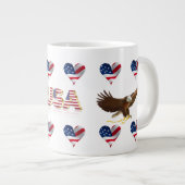 Tasse Géante Coeurs américains (Devant droit)