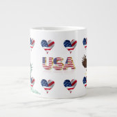 Tasse Géante Coeurs américains (Devant)