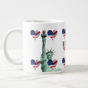 Tasse Géante Coeurs américains