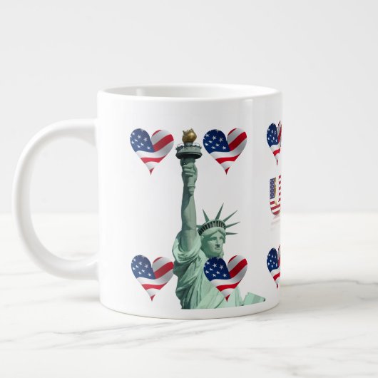 Tasse Géante Coeurs américains (Gauche)