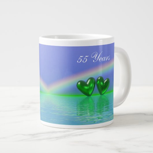 Tasse Géante Coeurs d'émeraude du 55e anniversaire (Devant droit)