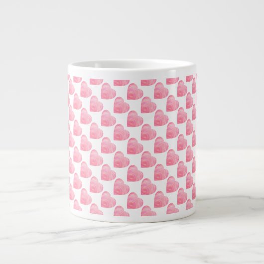 Tasse Géante Coeurs roses (Devant)