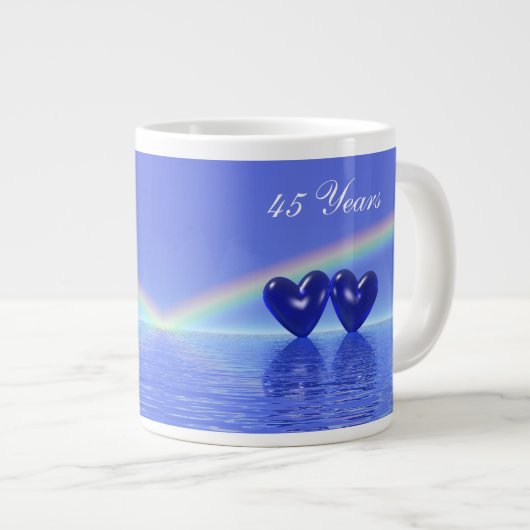Tasse Géante Coeurs saphirs du 45e anniversaire (Devant droit)