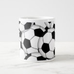 Tasse Géante Collage de balle de football<br><div class="desc">Collage de balle de football</div>