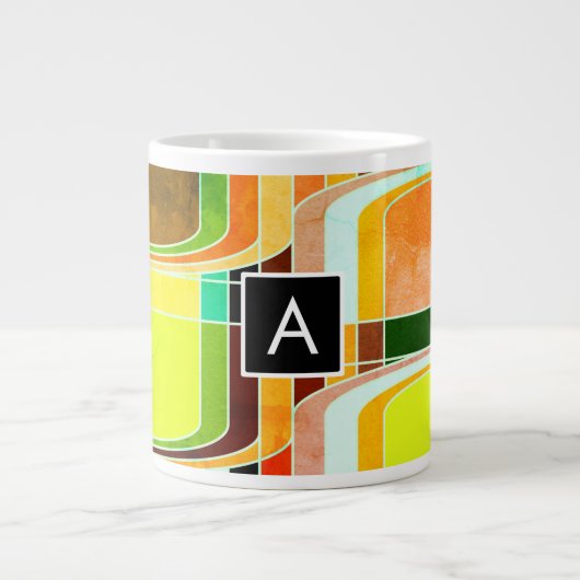 Tasse Géante Coloré Funky Retro Inspiré (Devant)